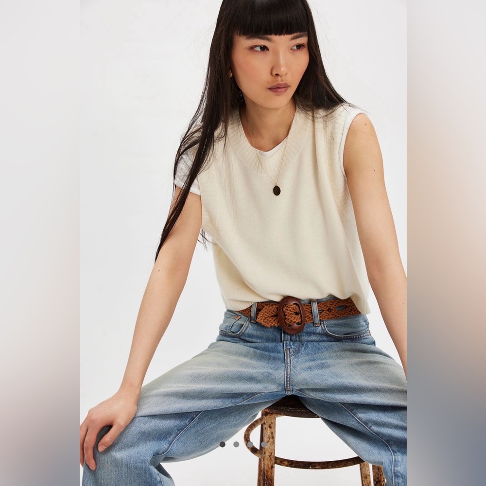 Free people Laurel Cashmere Vest - XS, Cream
